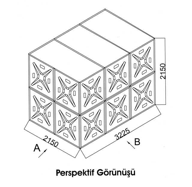 İki Katlı Paslanmaz ve Galvaniz Modüler Su Deposu
